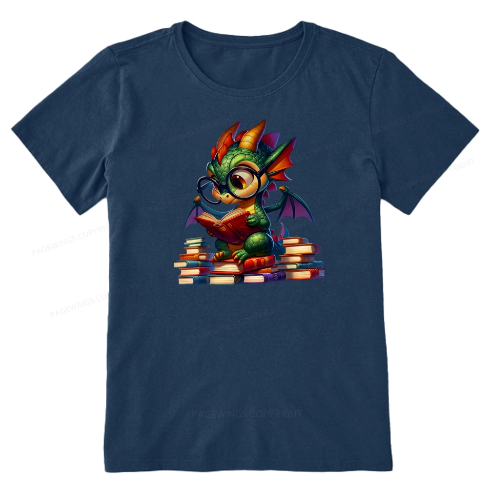 Pagewings Dragon And Books Unisex Classic T-shirt