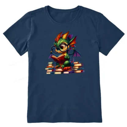 Pagewings Dragon And Books Unisex Classic T-shirt