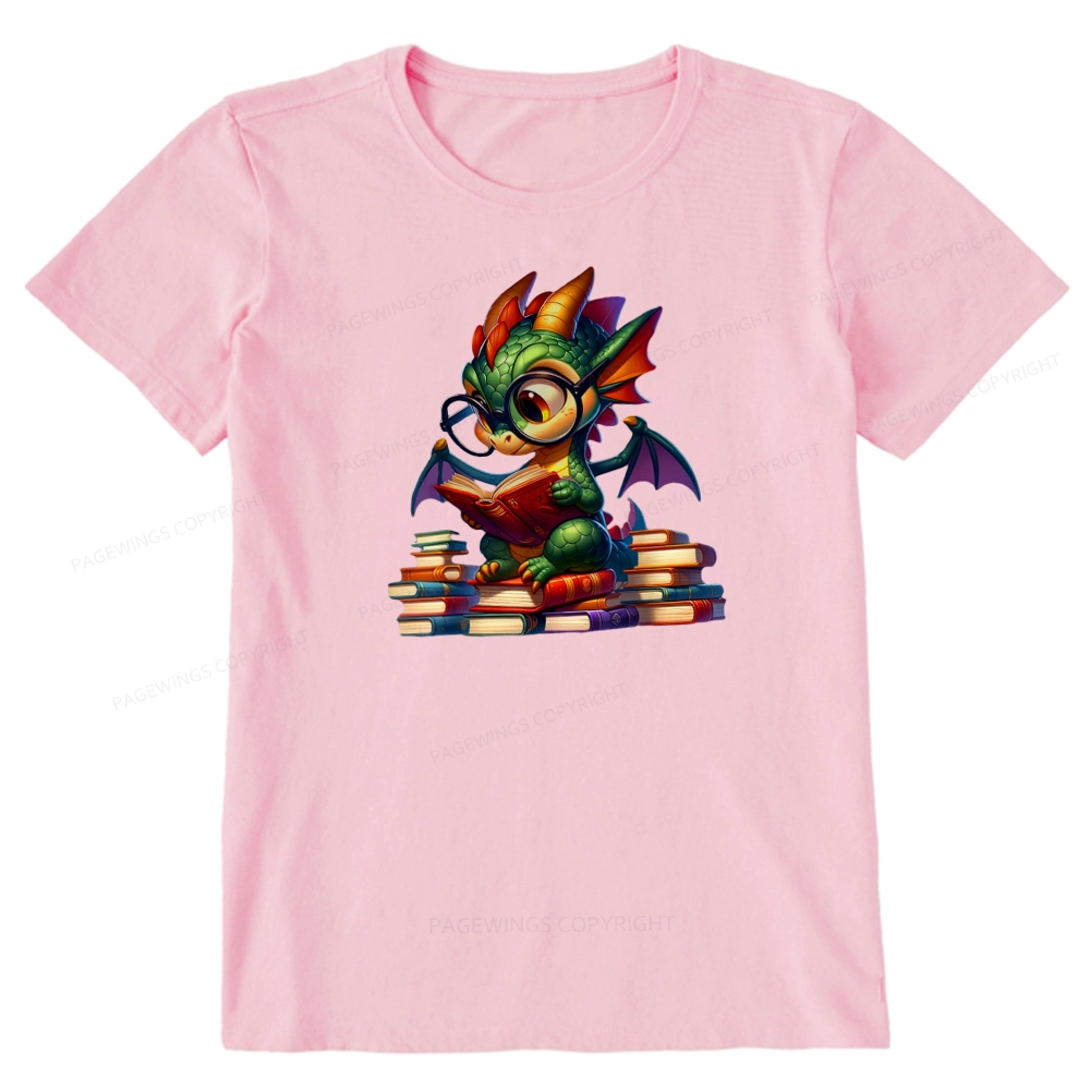 Pagewings Dragon And Books Unisex Classic T-shirt