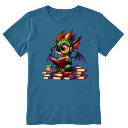 Pagewings Dragon And Books Unisex Classic T-shirt