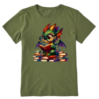 Pagewings Dragon And Books Unisex Classic T-shirt