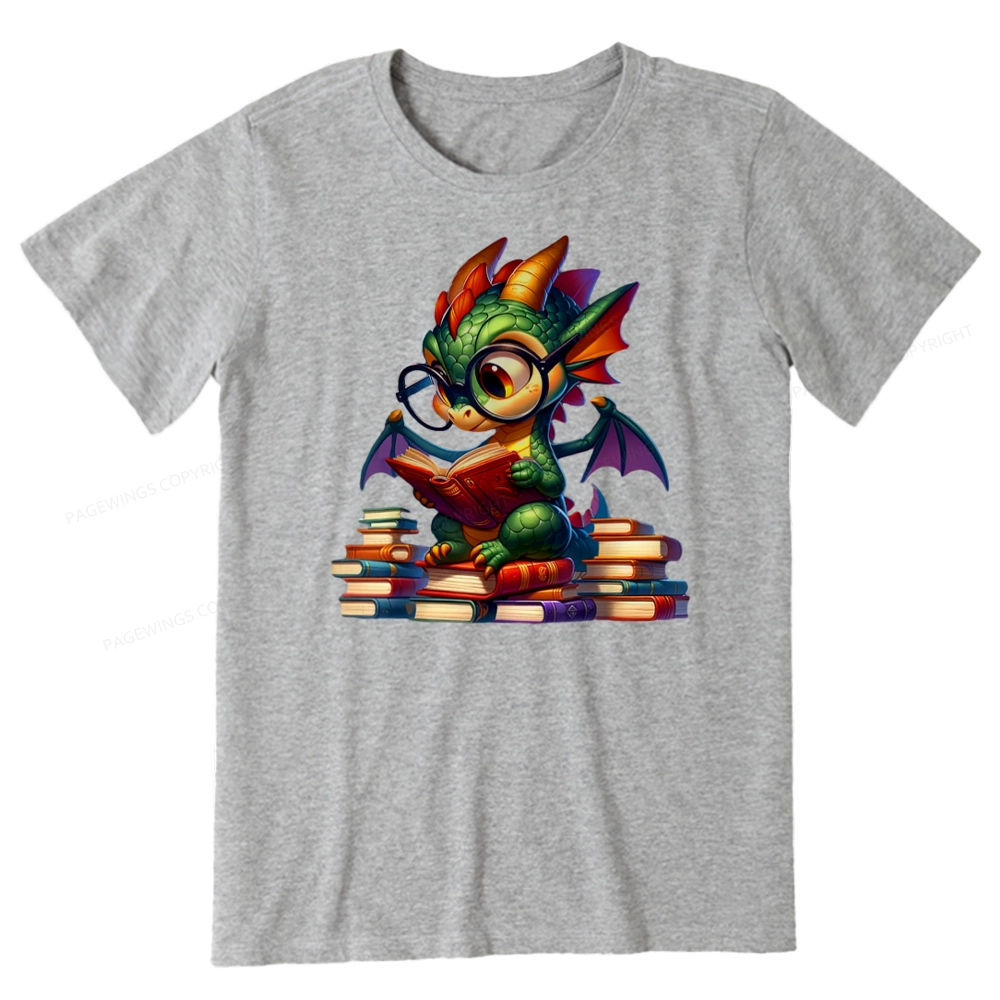 Pagewings Dragon And Books Unisex Classic T-shirt
