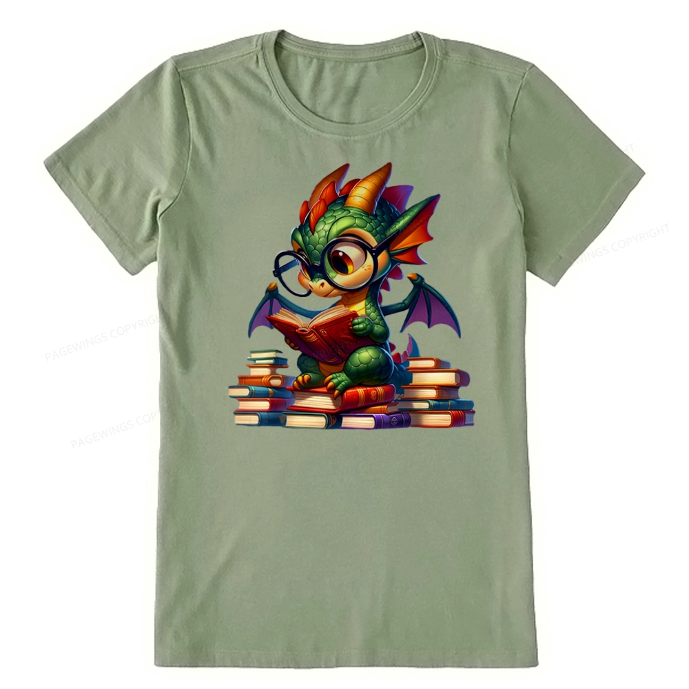 Pagewings Dragon And Books Unisex Classic T-shirt