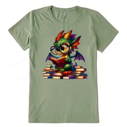 Pagewings Dragon And Books Unisex Classic T-shirt
