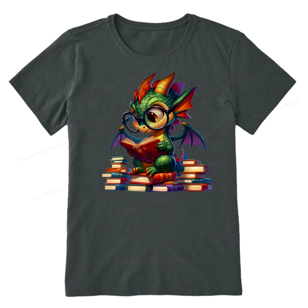 Pagewings Dragon And Books Unisex Classic T-shirt