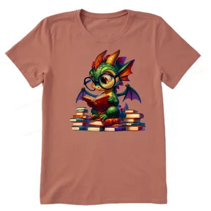 Pagewings Dragon And Books Unisex Classic T-shirt