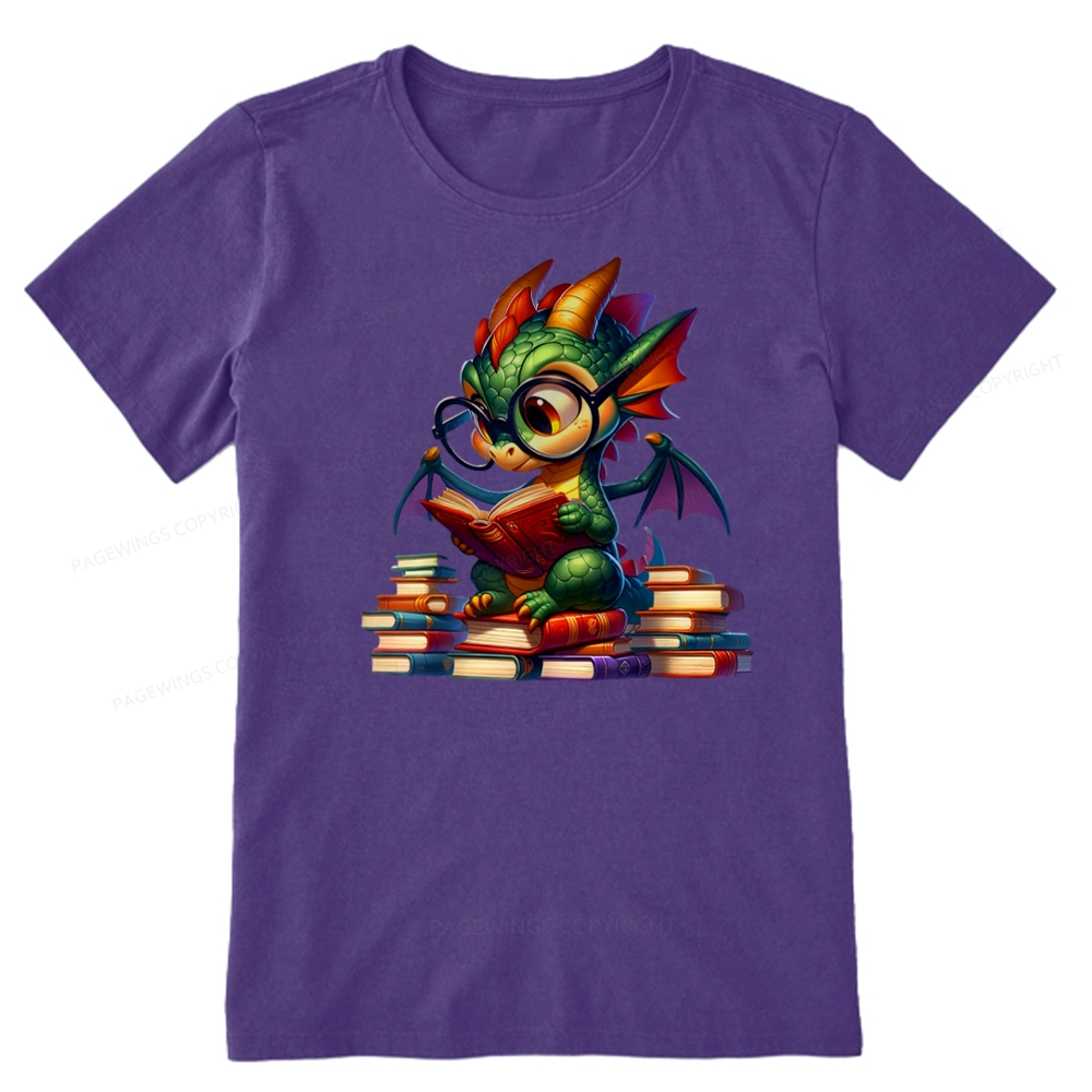 Pagewings Dragon And Books Unisex Classic T-shirt