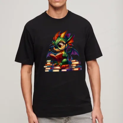 Pagewings Dragon And Books Unisex Classic T-shirt