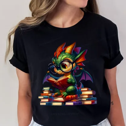 Pagewings Dragon And Books Unisex Classic T-shirt