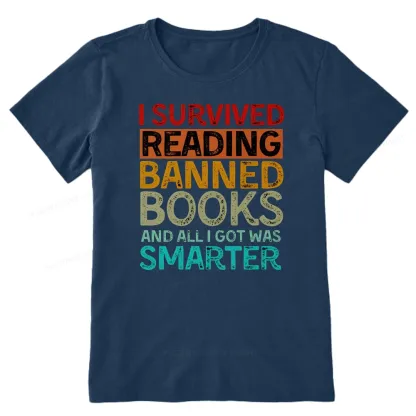 Pagewings I Survived Reading Banned Books And All I Got Was Smarter Unisex Classic T-shirt