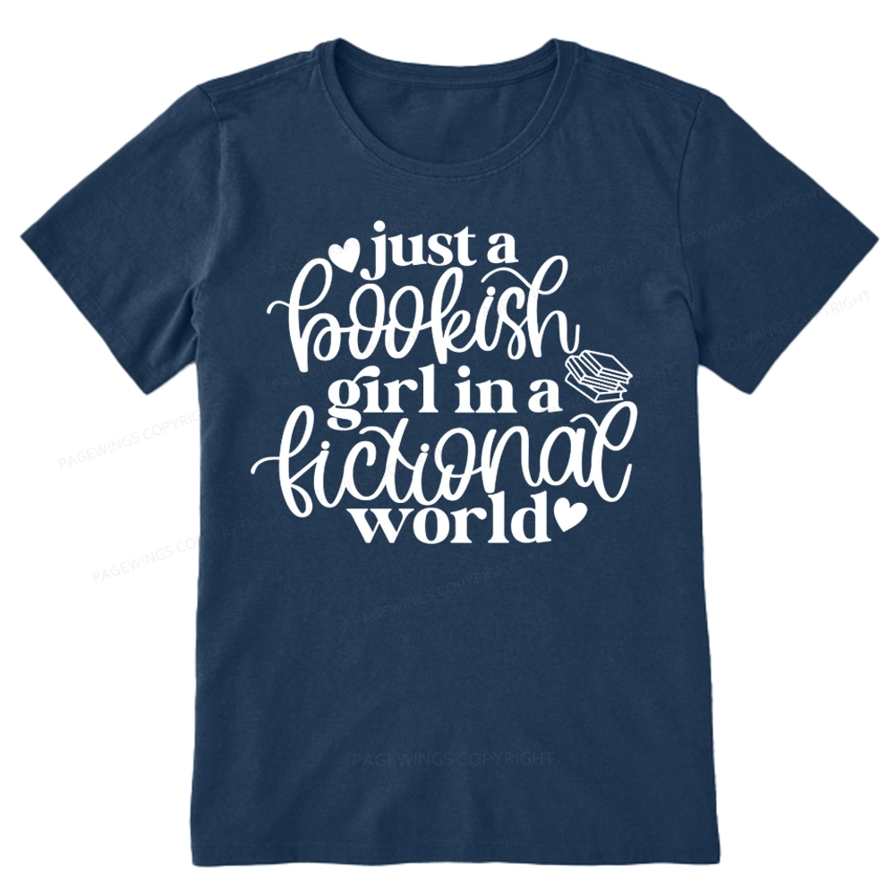 Pagewings Just A Bookish Girl In A Fictional World Unisex Classic T-shirt