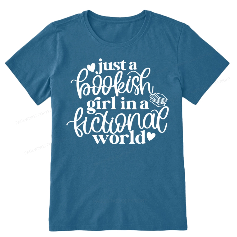 Pagewings Just A Bookish Girl In A Fictional World Unisex Classic T-shirt