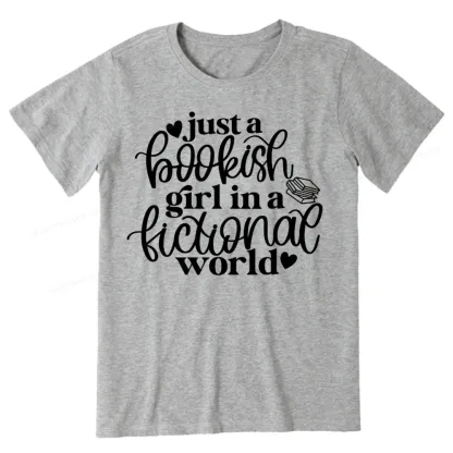 Pagewings Just A Bookish Girl In A Fictional World Unisex Classic T-shirt