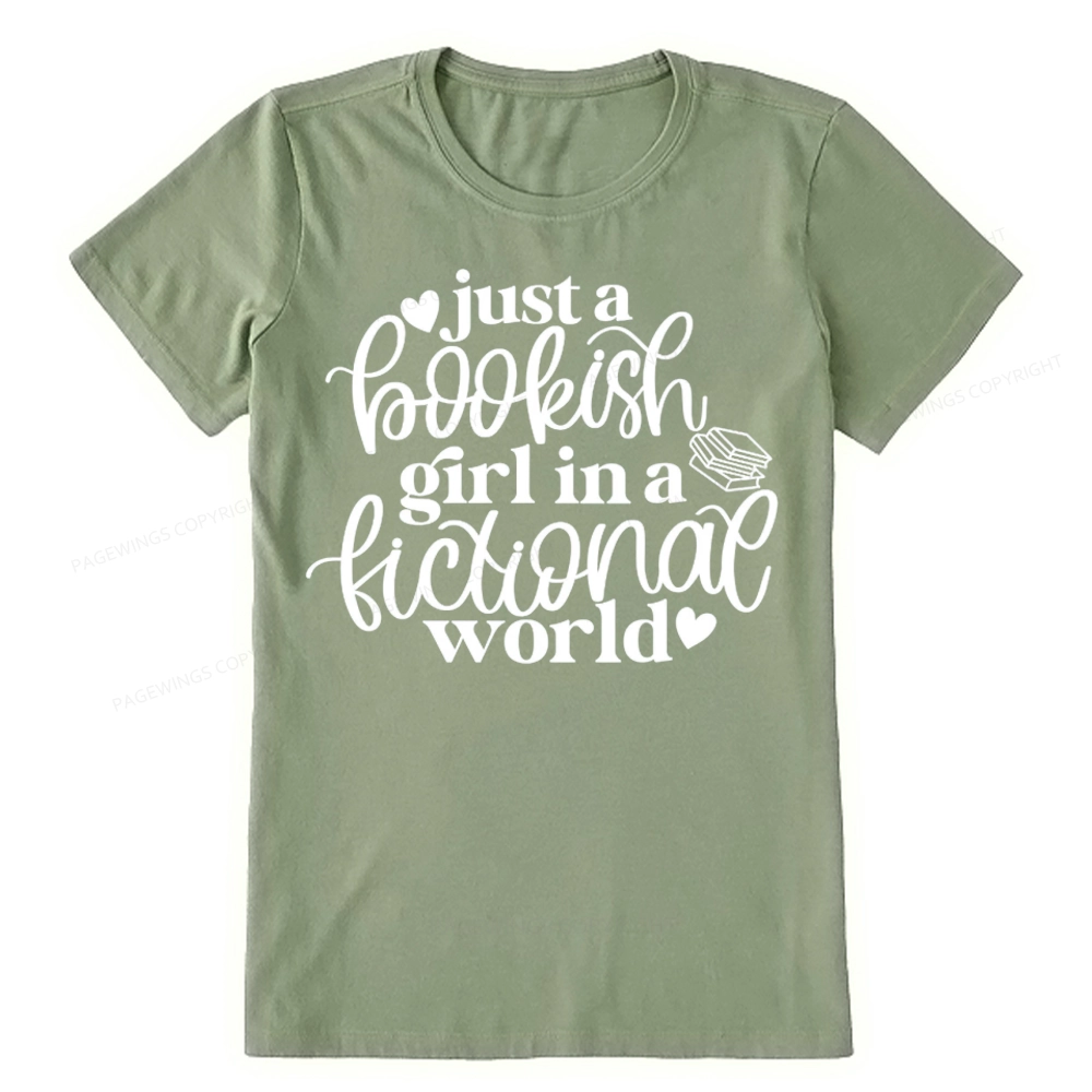 Pagewings Just A Bookish Girl In A Fictional World Unisex Classic T-shirt