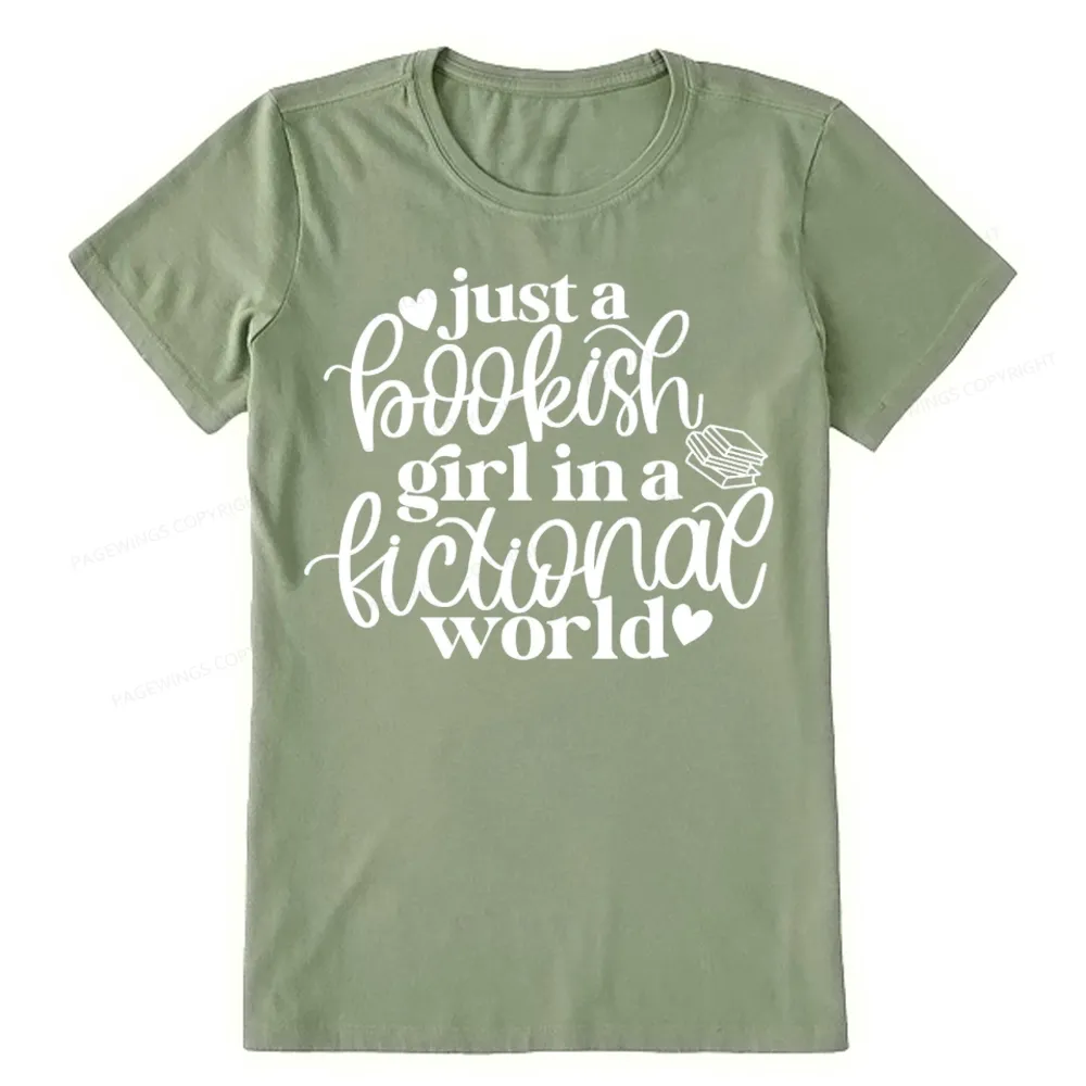 Pagewings Just A Bookish Girl In A Fictional World Unisex Classic T-shirt