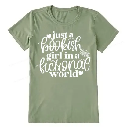 Pagewings Just A Bookish Girl In A Fictional World Unisex Classic T-shirt