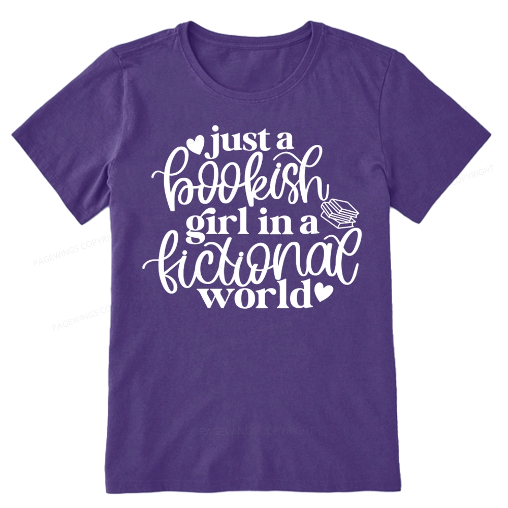 Pagewings Just A Bookish Girl In A Fictional World Unisex Classic T-shirt