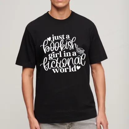 Pagewings Just A Bookish Girl In A Fictional World Unisex Classic T-shirt