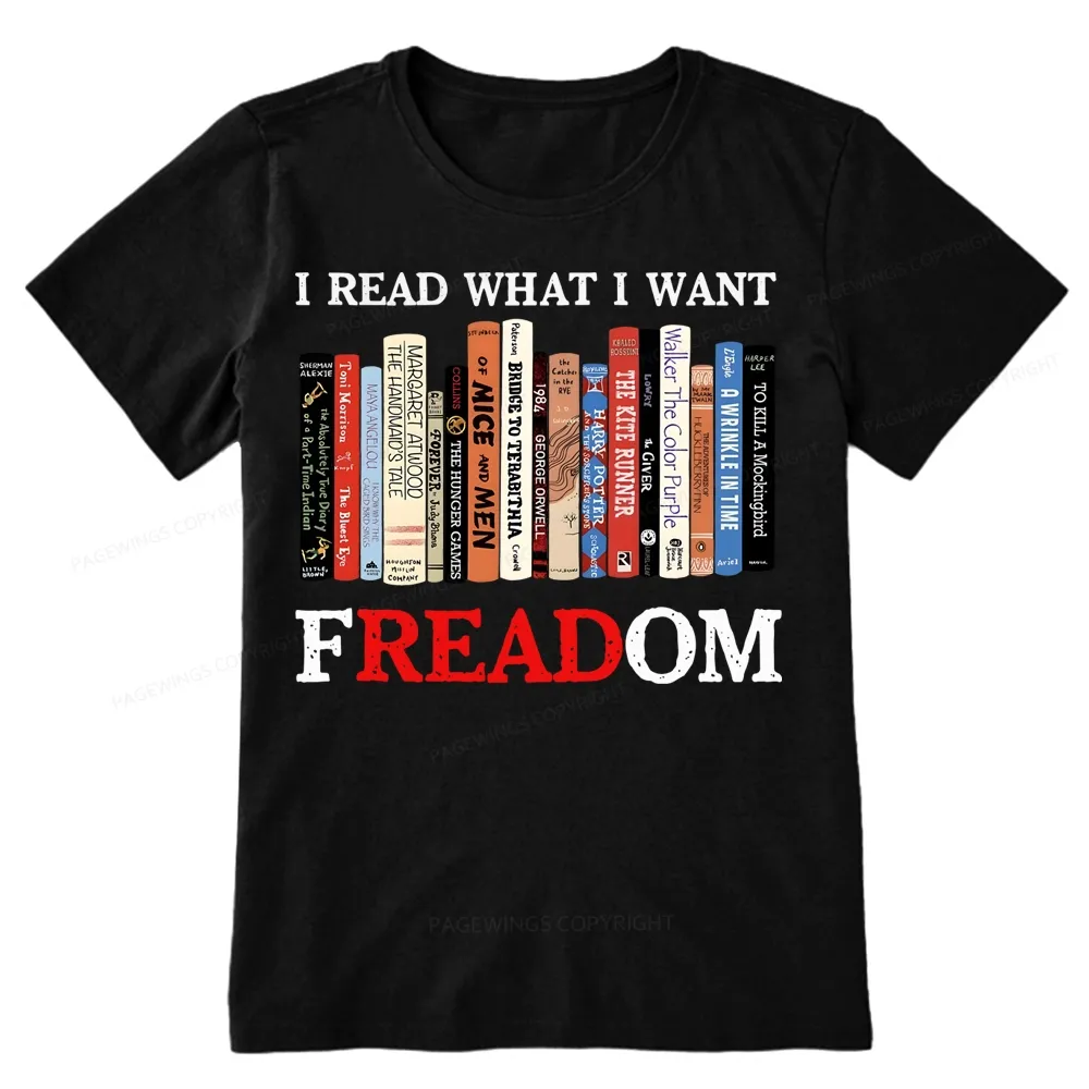 Pagewings I Read What I Want Banned Books Unisex Classic T-shirt