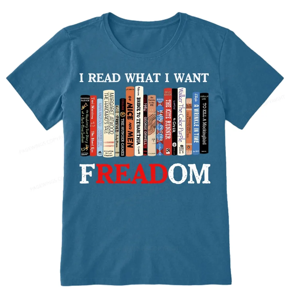 Pagewings I Read What I Want Banned Books Unisex Classic T-shirt