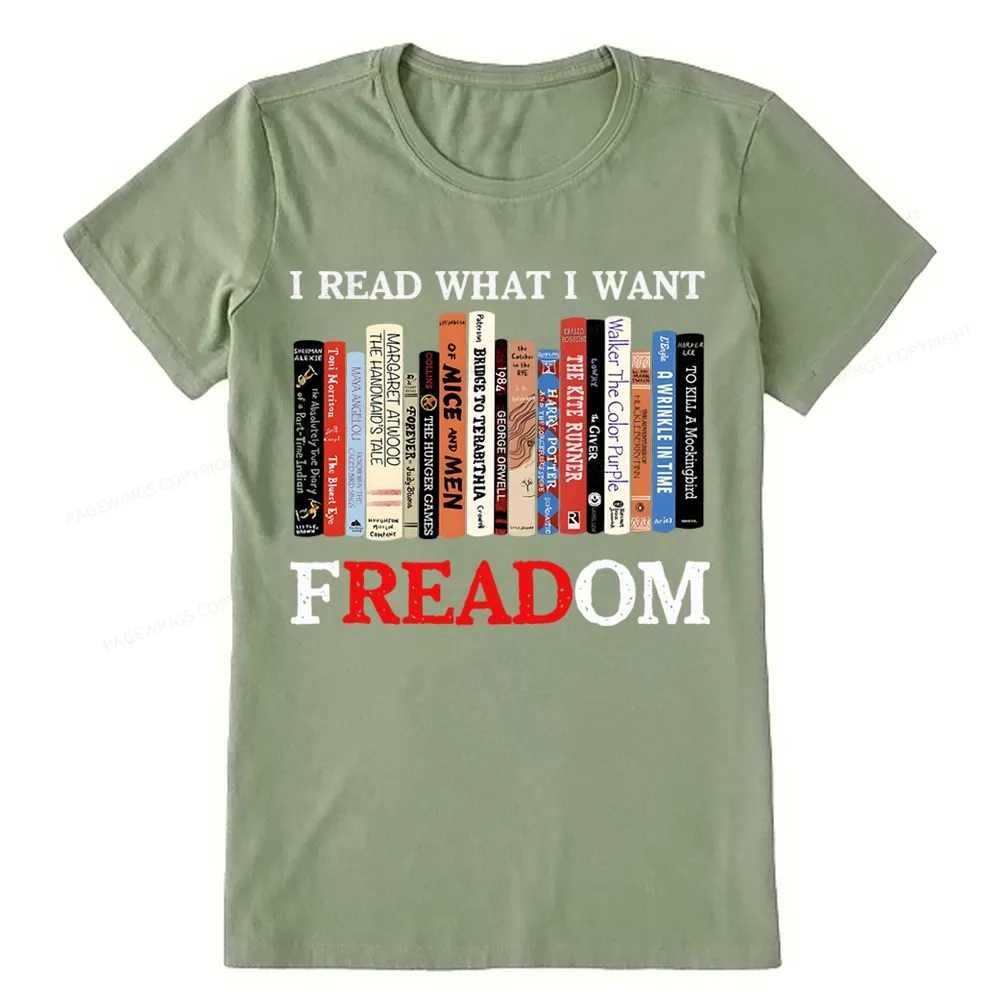 Pagewings I Read What I Want Banned Books Unisex Classic T-shirt