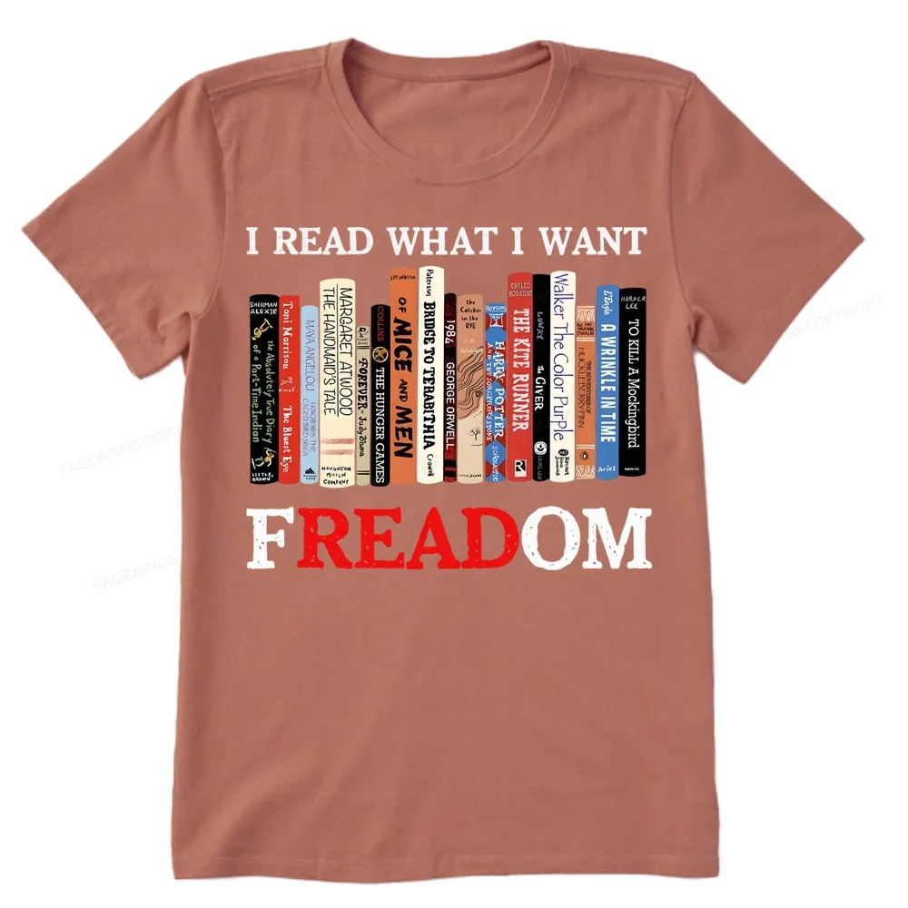 Pagewings I Read What I Want Banned Books Unisex Classic T-shirt