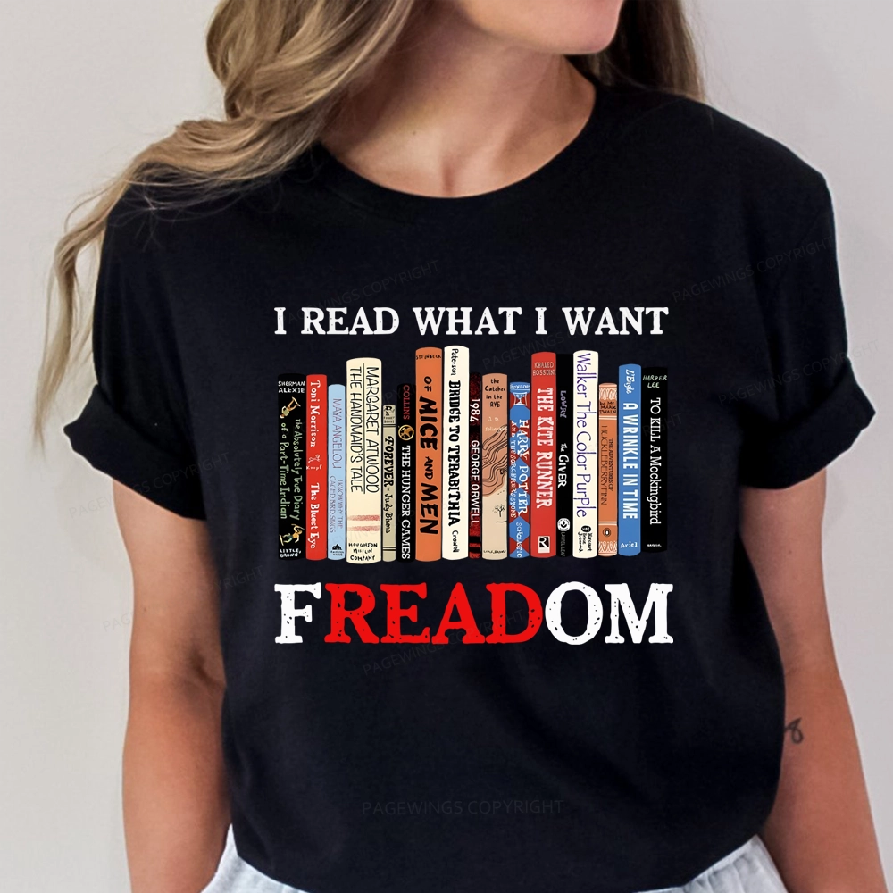 Pagewings I Read What I Want Banned Books Unisex Classic T-shirt