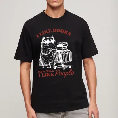 Pagewings I Like Books More Than I Like People Unisex Classic T-shirt