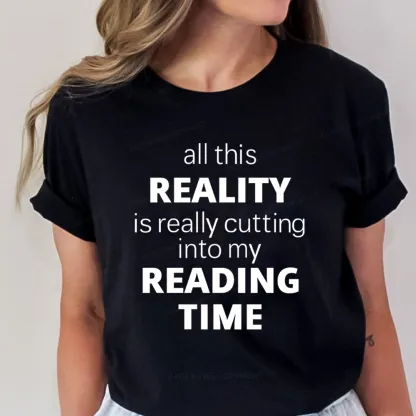 Pagewings All This Reality Is Really Cutting Into My Reading Time Unisex Classic T-shirt