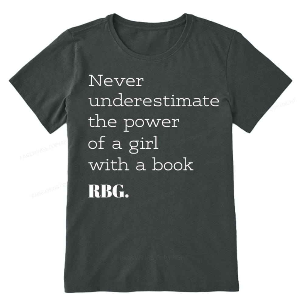 Pagewings Never Underestimate The Power Of a Girl With a Book Unisex Classic T-shirt