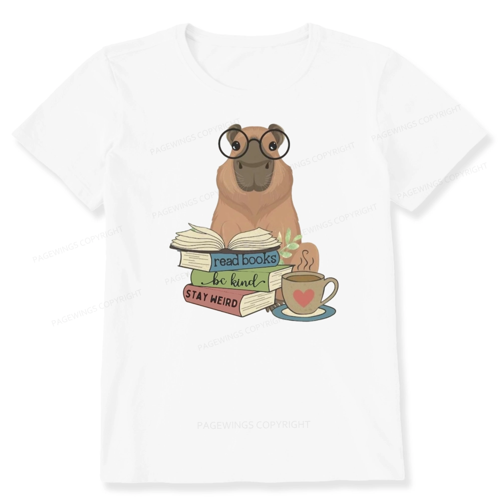 Pagewings Capybara Reading Unisex Classic T-shirt