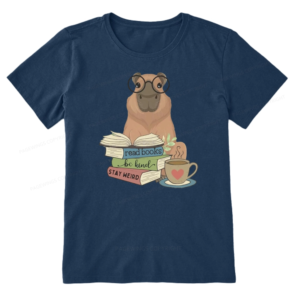 Pagewings Capybara Reading Unisex Classic T-shirt
