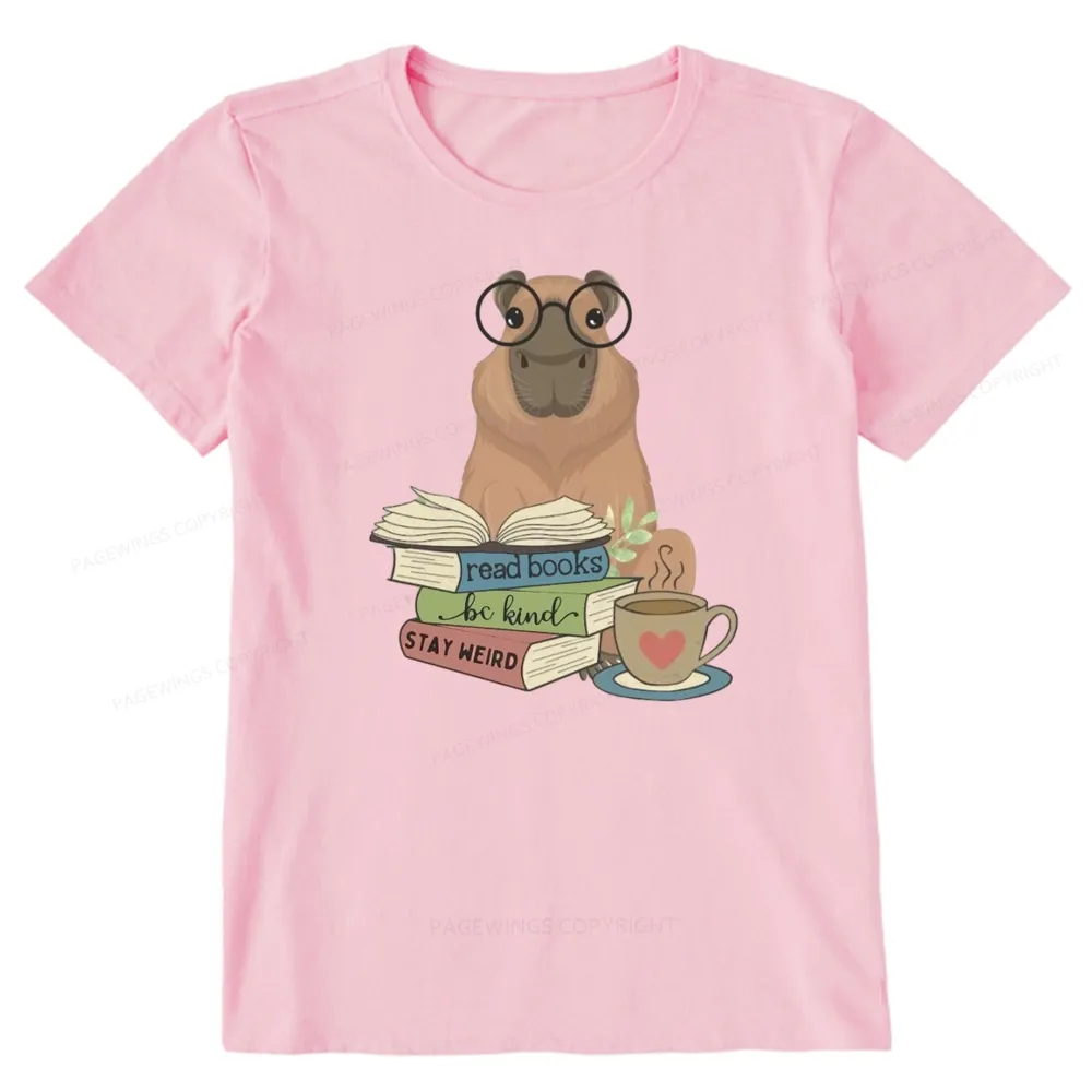 Pagewings Capybara Reading Unisex Classic T-shirt