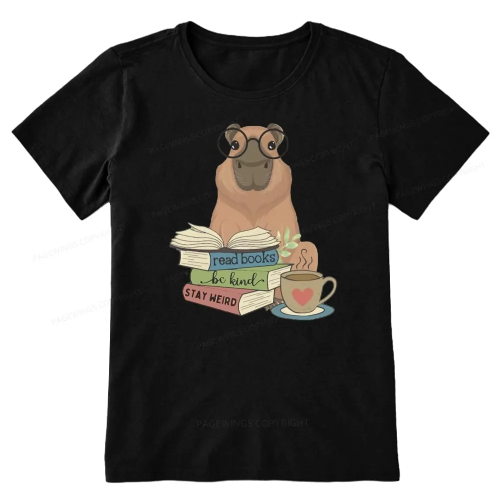 Pagewings Capybara Reading Unisex Classic T-shirt