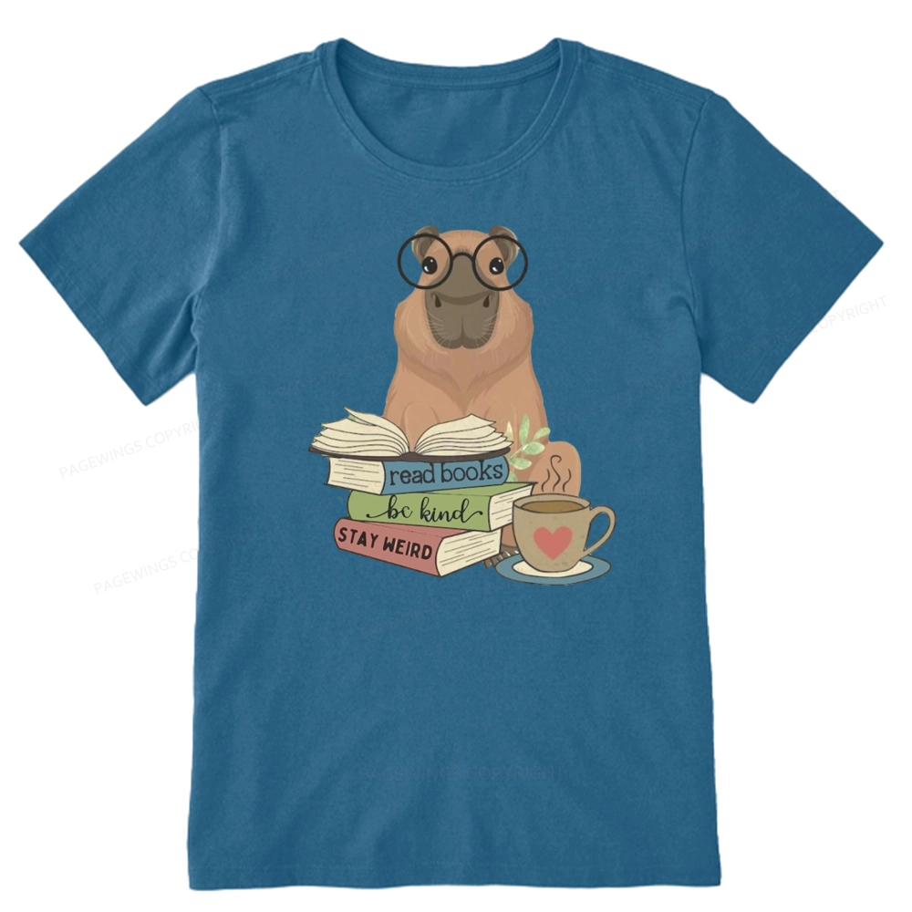 Pagewings Capybara Reading Unisex Classic T-shirt