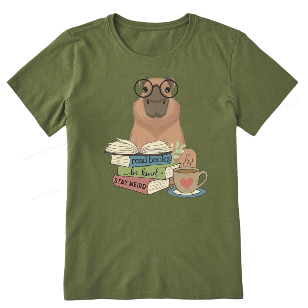 Pagewings Capybara Reading Unisex Classic T-shirt