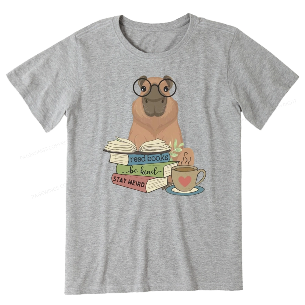 Pagewings Capybara Reading Unisex Classic T-shirt