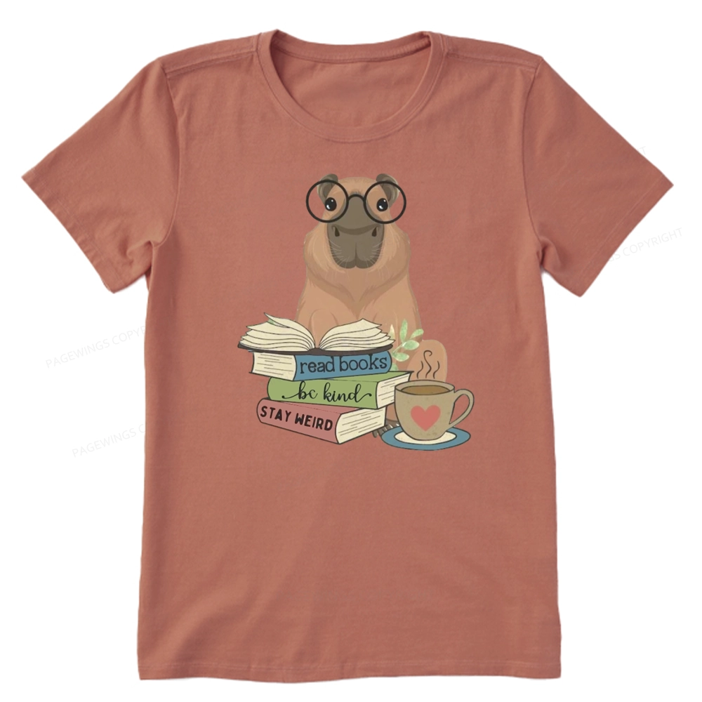 Pagewings Capybara Reading Unisex Classic T-shirt
