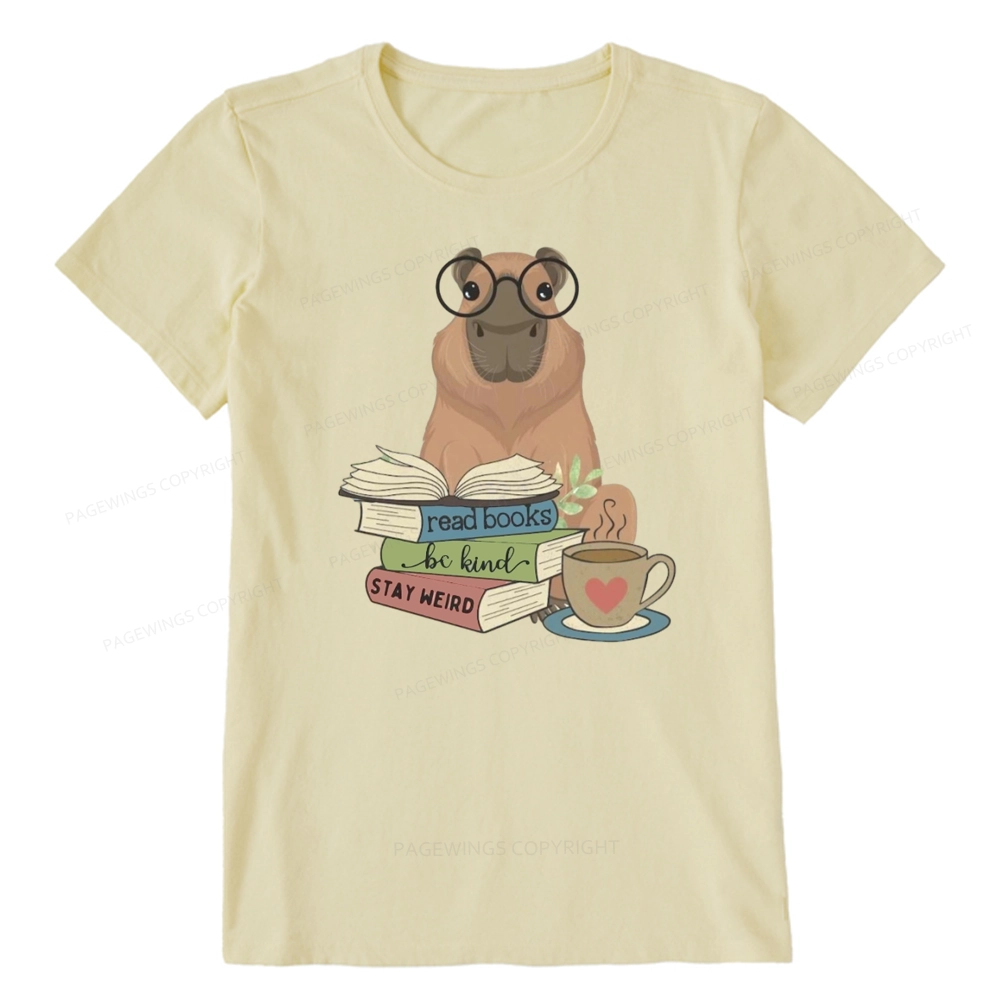 Pagewings Capybara Reading Unisex Classic T-shirt
