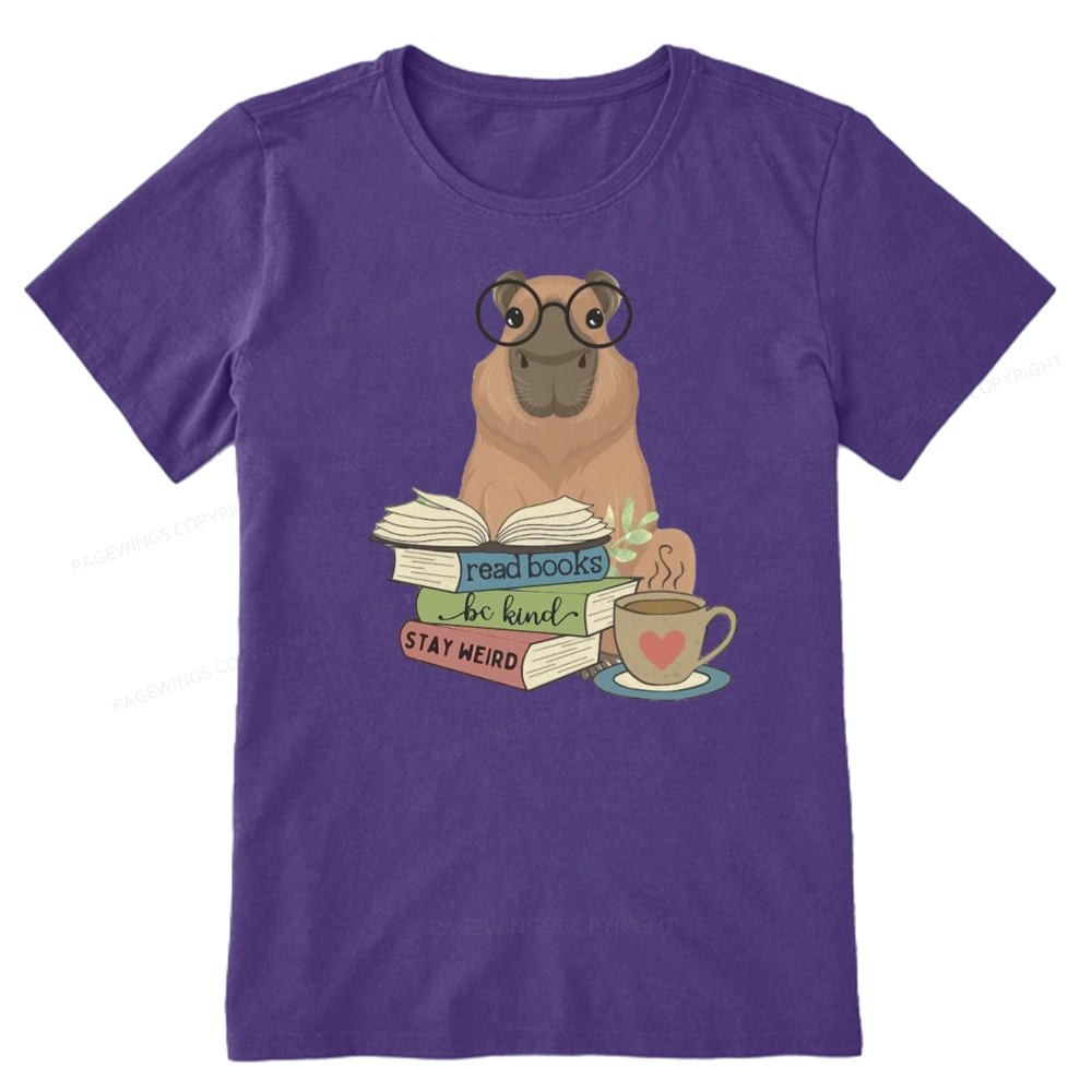 Pagewings Capybara Reading Unisex Classic T-shirt
