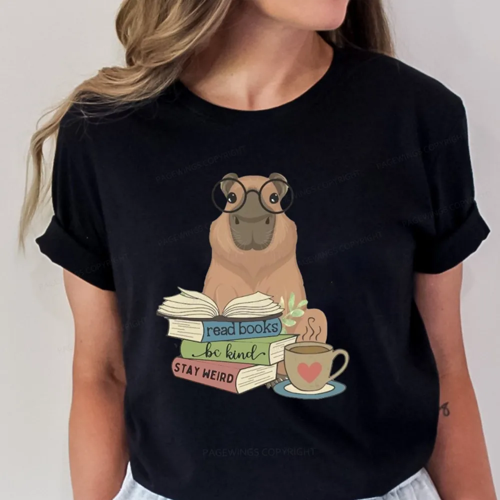 Pagewings Capybara Reading Unisex Classic T-shirt