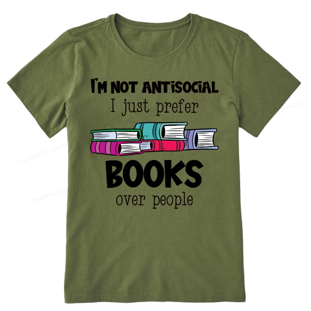 Pagewings Not Antisocial I Just Prefer Books Unisex Classic T-shirt