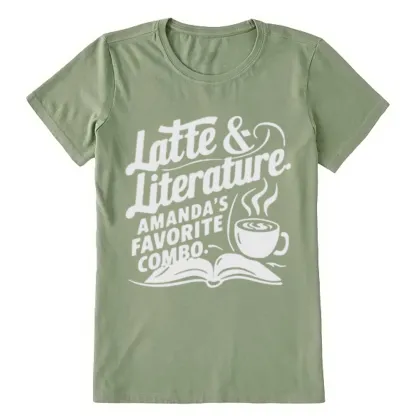 Pagewings Latte & Literature Amanda's Favorite Combo Unisex Classic T-shirt