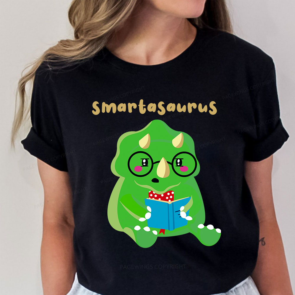 Pagewing Smart Dinosaur Is Reading Seriously Unisex Classic T-shirt