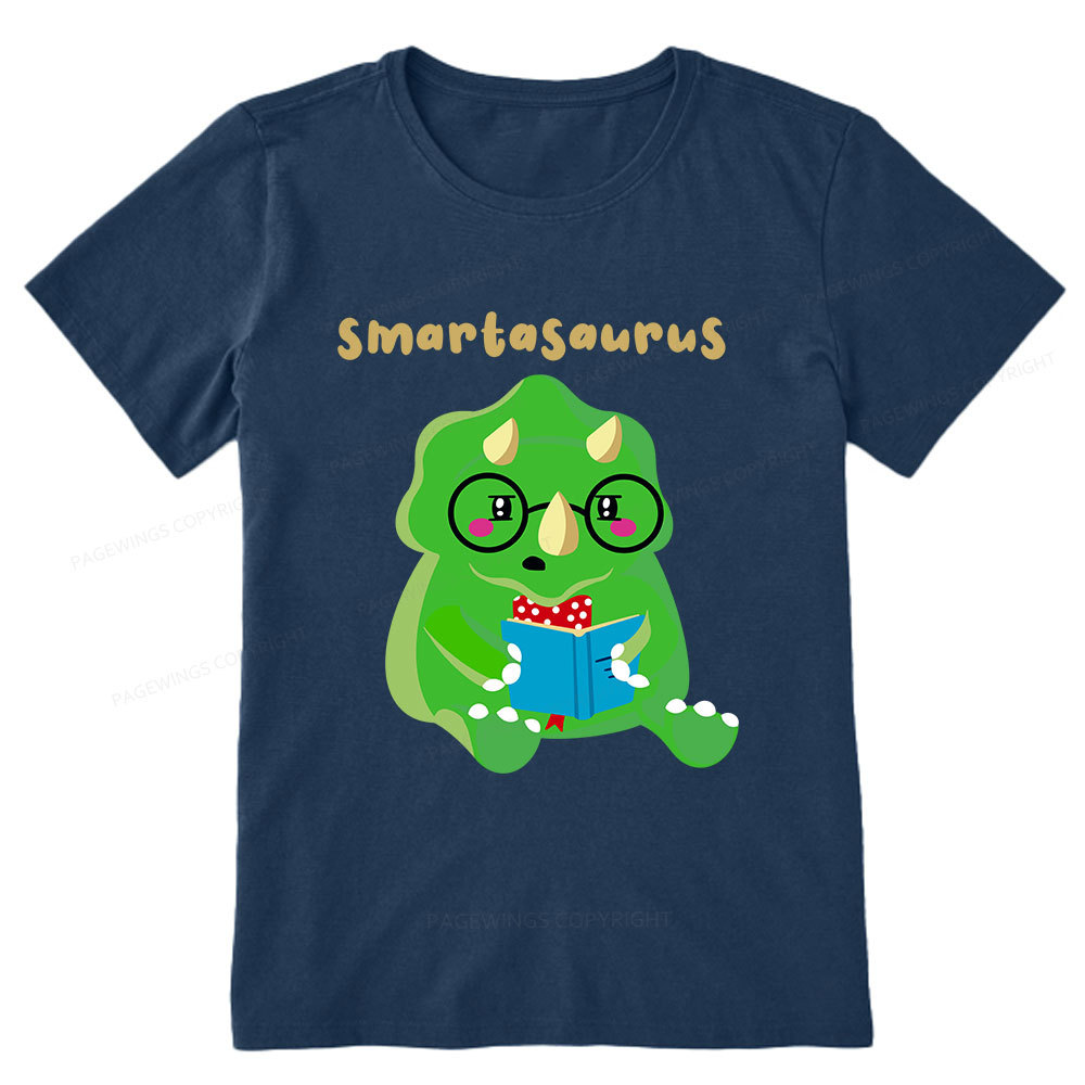 Pagewing Smart Dinosaur Is Reading Seriously Unisex Classic T-shirt