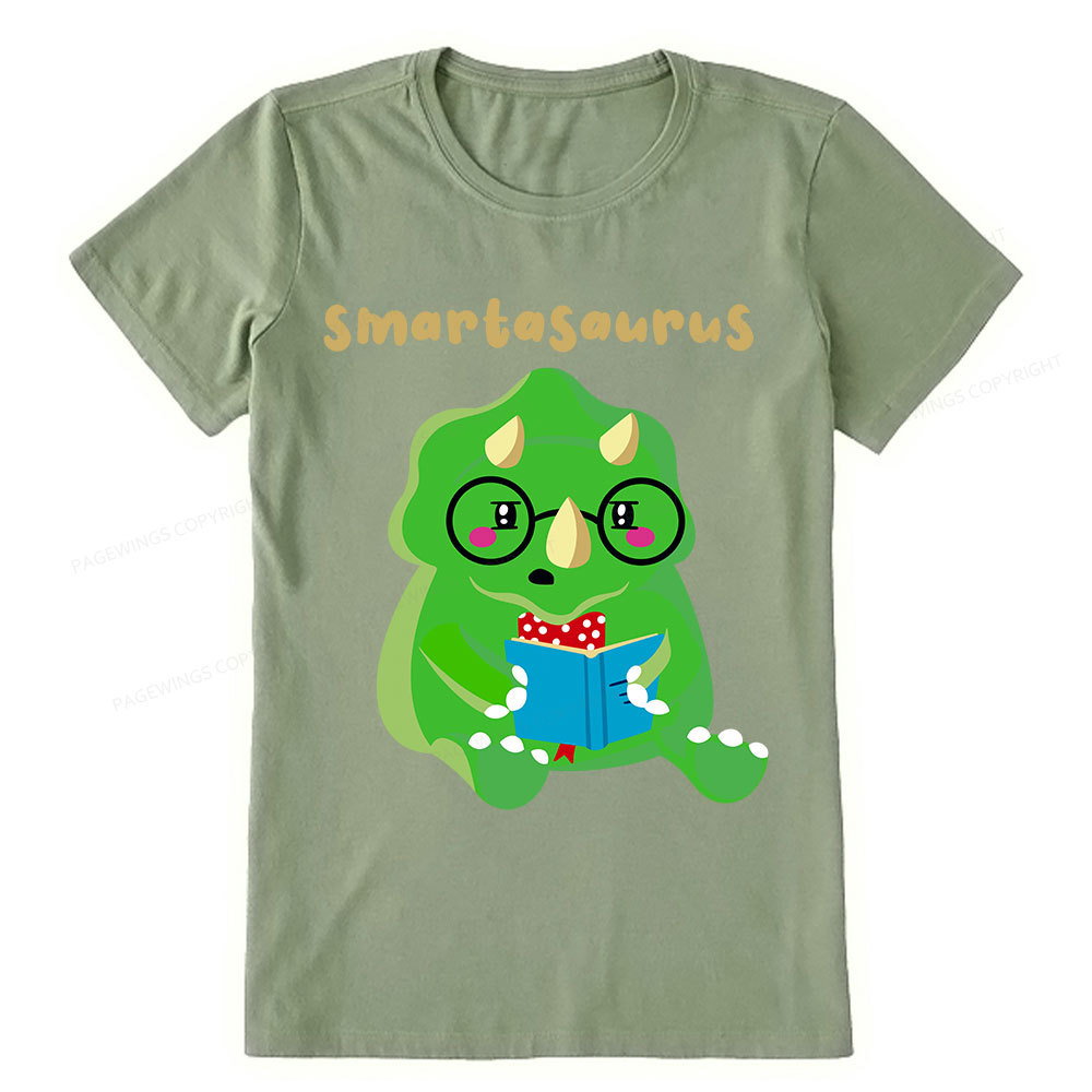 Pagewing Smart Dinosaur Is Reading Seriously Unisex Classic T-shirt