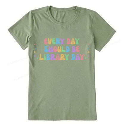 Pagewing Every Day Should Be Library Day Unisex Classic T-shirt