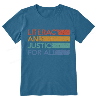 Pagewing Literacy and Justice For All  Unisex Classic T-shirt