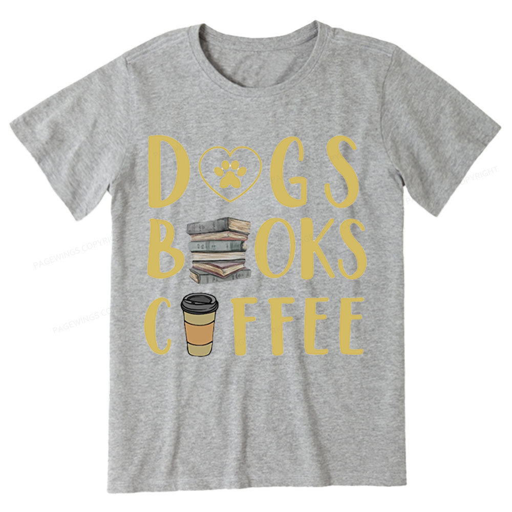 Pagewing Dogs, Books, Coffee Unisex Classic T-shirt