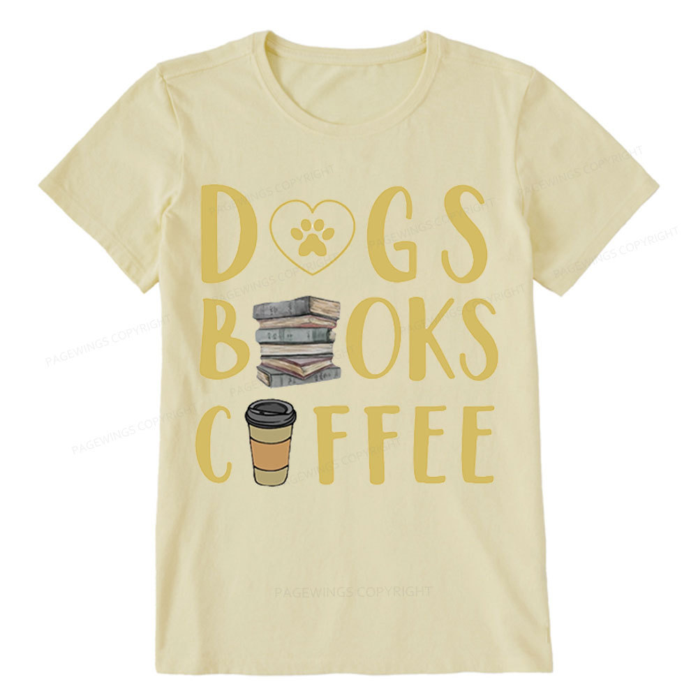 Pagewing Dogs, Books, Coffee Unisex Classic T-shirt